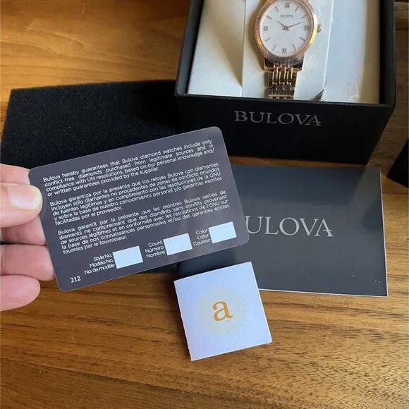 Bulova NEW Ladies Rose Gold Diamond Watch With Certificate  display picture 1